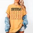 Baseball Mom Alphabet Women's Comfort Colors T-Shirt Mustard Baseball Mom Alphabet Women's Comfort Colors T-Shirt Mustard
