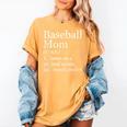 Baseball Mom Definition Sarcastic Sports Women's Comfort Colors T-Shirt Mustard