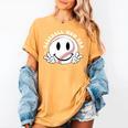 Baseball Mom Era Ball Mom Smile Face Groovy Mother's Day Women's Comfort Colors T-Shirt Mustard Baseball Mom Era Ball Mom Smile Face Groovy Mother's Day Women's Comfort Colors T-Shirt Mustard