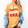 In My Baseball Mom Era Cute Groovy Baseball Women's Comfort Colors T-Shirt Mustard