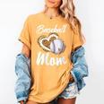 Baseball Mom Grandma Leopard Baseball Lover Fan Women's Comfort Colors T-Shirt Mustard