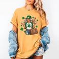 Baseball Mom Green Shamrock St Patrick Day Women Women's Comfort Colors T-Shirt Mustard Baseball Mom Green Shamrock St Patrick Day Women Women's Comfort Colors T-Shirt Mustard