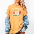 I Am A Baseball Mom With A Hood Playlist Women's Comfort Colors T-Shirt Mustard