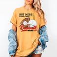 Baseball Mom Hot Mess Always Stressed Baseball Mama Women's Comfort Colors T-Shirt Mustard Baseball Mom Hot Mess Always Stressed Baseball Mama Women's Comfort Colors T-Shirt Mustard