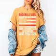 Baseball Mom Inside Us All There Lives a Zombie Sport Women's Comfort Colors T-Shirt Mustard