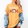 Baseball Mom Leopard Game Day Mom Life Mother's Day Women's Comfort Colors T-Shirt Mustard