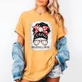 Baseball Mom Messy Bun Hair Player Mom Women's Comfort Colors T-Shirt Mustard Baseball Mom Messy Bun Hair Player Mom Women's Comfort Colors T-Shirt Mustard
