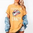 Baseball Mom Pitches Be Crazy Lips Premium Women's Comfort Colors T-Shirt Mustard Baseball Mom Pitches Be Crazy Lips Premium Women's Comfort Colors T-Shirt Mustard