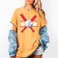 Baseball Mom Red Women's Comfort Colors T-Shirt Mustard