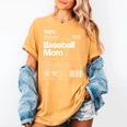 Baseball Mom Graphic Tees For Women Women's Comfort Colors T-Shirt Mustard Baseball Mom Graphic Tees For Women Women's Comfort Colors T-Shirt Mustard