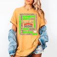 Baseball Mom Traits For Great Mothers Grey And Green Women's Comfort Colors T-Shirt Mustard