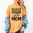 Baseball Mom Women Girls Daughter Mother Baseball Player Women's Comfort Colors T-Shirt Mustard
