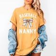 Baseball Nanny Baseball Coquette Bow Women's Comfort Colors T-Shirt Mustard Baseball Nanny Baseball Coquette Bow Women's Comfort Colors T-Shirt Mustard