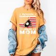 My Baseball Player Calls Me Mom Baseball Mom Women's Comfort Colors T-Shirt Mustard