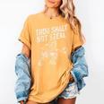Baseball Player Catcher Thou Shalt Not Steal Coach Baseball Women's Comfort Colors T-Shirt Mustard Baseball Player Catcher Thou Shalt Not Steal Coach Baseball Women's Comfort Colors T-Shirt Mustard