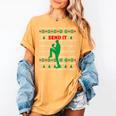 Baseball Player Christmas Pajama Send It Xmas PJs Boys Women's Comfort Colors T-Shirt Mustard