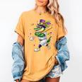 Baseball Player Mardi Gras Alligator Carnival Costume Beads Women's Comfort Colors T-Shirt Mustard Baseball Player Mardi Gras Alligator Carnival Costume Beads Women's Comfort Colors T-Shirt Mustard
