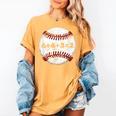 Baseball Red Stitches Sport Graphic 6432 Women's Comfort Colors T-Shirt Mustard Baseball Red Stitches Sport Graphic 6432 Women's Comfort Colors T-Shirt Mustard
