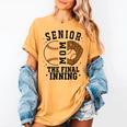 Baseball Senior Mom 2026 The Final Inning Women's Comfort Colors T-Shirt Mustard Baseball Senior Mom 2026 The Final Inning Women's Comfort Colors T-Shirt Mustard