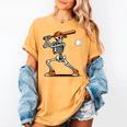 Baseball Skeleton Spooky Boys Halloween Baseball Player Women's Comfort Colors T-Shirt Mustard Baseball Skeleton Spooky Boys Halloween Baseball Player Women's Comfort Colors T-Shirt Mustard
