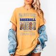 Baseball Sport I’m Just Here For The Snacks Baseball Mom Women's Comfort Colors T-Shirt Mustard