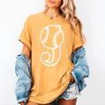Baseball Sport Player Monogram Cool Initial Letter J Women's Comfort Colors T-Shirt Mustard Baseball Sport Player Monogram Cool Initial Letter J Women's Comfort Colors T-Shirt Mustard