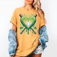 Baseball St Patricks Day Boys Girls Men Women Shamrock Green Women's Comfort Colors T-Shirt Mustard Baseball St Patricks Day Boys Girls Men Women Shamrock Green Women's Comfort Colors T-Shirt Mustard