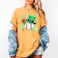 Baseball St Patricks Day Lucky Baseball Player Shamrock Women's Comfort Colors T-Shirt Mustard Baseball St Patricks Day Lucky Baseball Player Shamrock Women's Comfort Colors T-Shirt Mustard
