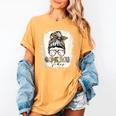 Bleached Messy Bun Game Day Vibes Baseball Mom Game Day Women's Comfort Colors T-Shirt Mustard Bleached Messy Bun Game Day Vibes Baseball Mom Game Day Women's Comfort Colors T-Shirt Mustard