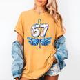 Blue Camo Baseball 67 Six Seven Camo Ice Cream Drip Boy Teen Women's Comfort Colors T-Shirt Mustard Blue Camo Baseball 67 Six Seven Camo Ice Cream Drip Boy Teen Women's Comfort Colors T-Shirt Mustard
