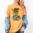 Boys Pizza Theme Baseball Home Hitter Women's Comfort Colors T-Shirt Mustard Boys Pizza Theme Baseball Home Hitter Women's Comfort Colors T-Shirt Mustard