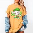 Boys St Patricks Day Baseball Player Pitcher Coach Kids Women's Comfort Colors T-Shirt Mustard Boys St Patricks Day Baseball Player Pitcher Coach Kids Women's Comfort Colors T-Shirt Mustard