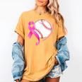 Breast Cancer Awareness Baseball Mom Women's Comfort Colors T-Shirt Mustard