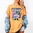 Bruh Baseball Drip Boys Youth Ice Cream Dripping Baseball Women's Comfort Colors T-Shirt Mustard Bruh Baseball Drip Boys Youth Ice Cream Dripping Baseball Women's Comfort Colors T-Shirt Mustard