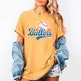 Busy Raising Ballers Baseball Mom Group Tee Women's Comfort Colors T-Shirt Mustard