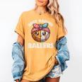Busy Raising Ballers Basketball Baseball Mom For Women Women's Comfort Colors T-Shirt Mustard Busy Raising Ballers Basketball Baseball Mom For Women Women's Comfort Colors T-Shirt Mustard