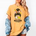 Busy Raising Ballers Softball Messy Bun Baseball Mom Women's Comfort Colors T-Shirt Mustard Busy Raising Ballers Softball Messy Bun Baseball Mom Women's Comfort Colors T-Shirt Mustard