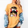 Canadian Baseball Mom Canada Flag Baseball Girl Women's Comfort Colors T-Shirt Mustard Canadian Baseball Mom Canada Flag Baseball Girl Women's Comfort Colors T-Shirt Mustard