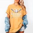 I Can't It's Baseball Season Women's Comfort Colors T-Shirt Mustard