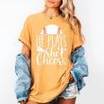 Cheer Baseball Mom Baseball And Cheer Mother Women's Comfort Colors T-Shirt Mustard