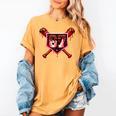 Chocolate 67 Drip Baseball Valentine Love Sports Women's Comfort Colors T-Shirt Mustard