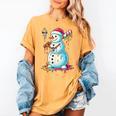 Christmas Baseball Snowman Drip For Boys Men Girls Women Women's Comfort Colors T-Shirt Mustard Christmas Baseball Snowman Drip For Boys Men Girls Women Women's Comfort Colors T-Shirt Mustard