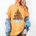 Christmas Baseball Tree Lights Xmas Women's Comfort Colors T-Shirt Mustard Christmas Baseball Tree Lights Xmas Women's Comfort Colors T-Shirt Mustard