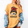 Classy Nana Life Soccer Messy Bun Baseball Mother's Day Women's Comfort Colors T-Shirt Mustard