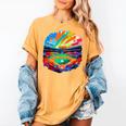 Colorful Baseball Field Home Run Baseball Player Fans Women's Comfort Colors T-Shirt Mustard Colorful Baseball Field Home Run Baseball Player Fans Women's Comfort Colors T-Shirt Mustard