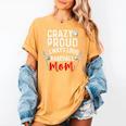 Crazy Proud Always Loud Baseball Mom Women's Comfort Colors T-Shirt Mustard Crazy Proud Always Loud Baseball Mom Women's Comfort Colors T-Shirt Mustard