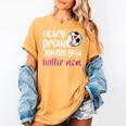Crazy Proud Soccer Baseball Player Mom Ball Mother Women's Comfort Colors T-Shirt Mustard