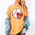 Custom Baseball Mom Number 10 Heart For Mom Mommy Women's Comfort Colors T-Shirt Mustard