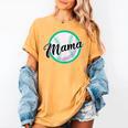 Cute Mama Script Font On Baseball Mom Women's Comfort Colors T-Shirt Mustard Cute Mama Script Font On Baseball Mom Women's Comfort Colors T-Shirt Mustard