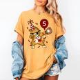 Dabbing Cool Cat Baseball 5th Birthday Women's Comfort Colors T-Shirt Mustard